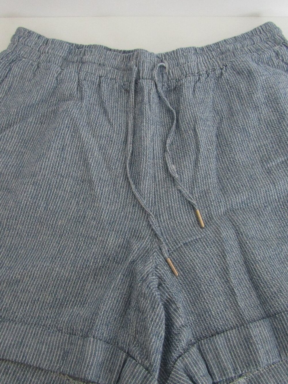 Anne Klein Shorts Size S,  High RiseBlue/White Striped Short , soft & comfortabl